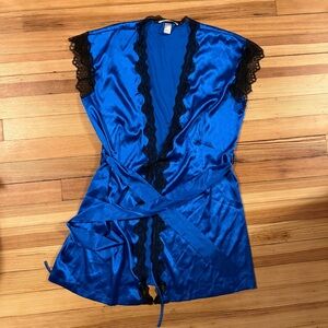Victoria's Secret Sapphire Chemise with Black Lace